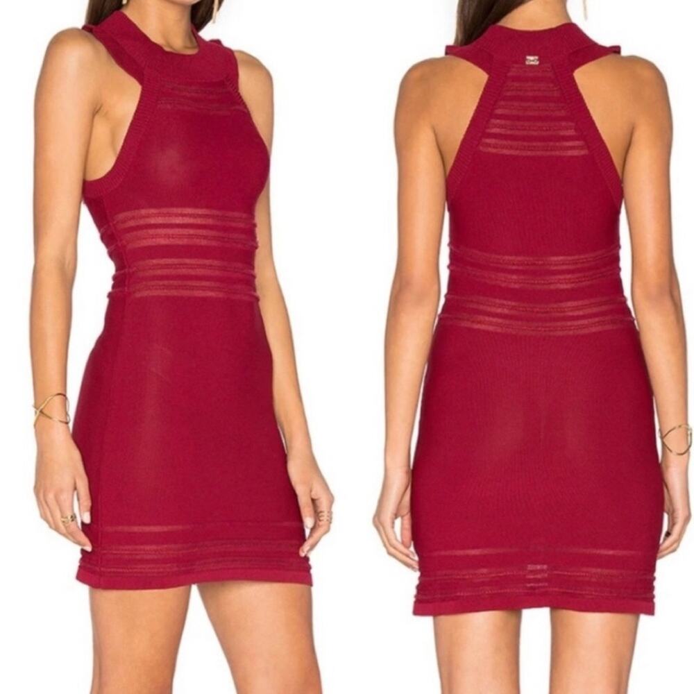 FOR LOVE AND LEMONS Knitz Rivington Bodycon Dress red medium